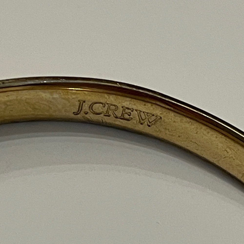 J. Crew Yellow Enamel and Gold Bangle Bracelet - Picture 2 of 6